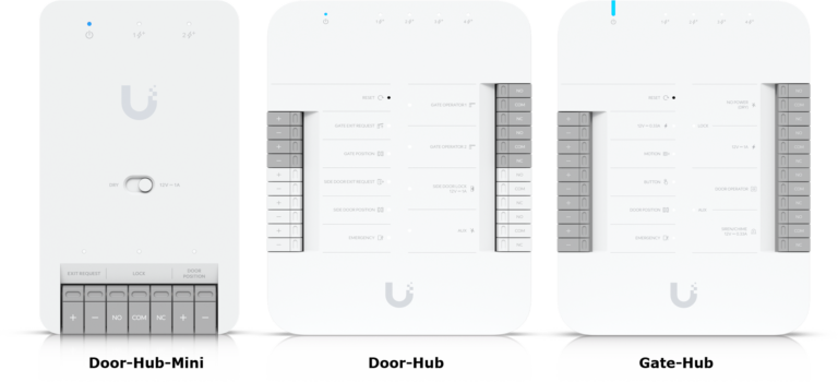 UniFi Access Hub vergelijking: UA-Hub-Door-Mini vs UA-Door-Hub vs UA-Gate-Hub